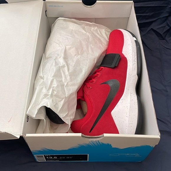 NWT Nike PG 1 Paul George University Red/BlackBasketball Shoes 878627-602 13.5 - Picture 13 of 15